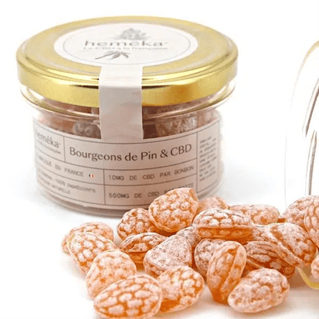 Bonbons au CBD Hemēka : Bourgeons de Pin & CBD 10 mg 🍬🌿 - La Maison Du Canab