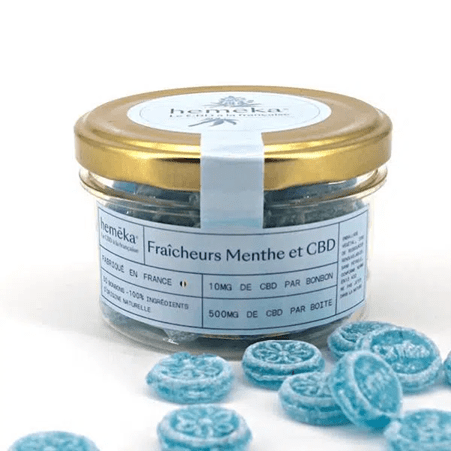Bonbons au CBD Hemēka: Fraîcheurs Menthe & CBD 10 mg 🍬🌿 - La Maison Du Canab
