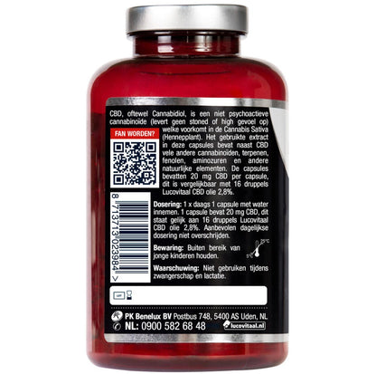 Lucovitaal CBD, 20mg (90 Capsules) - La Maison Du Canab